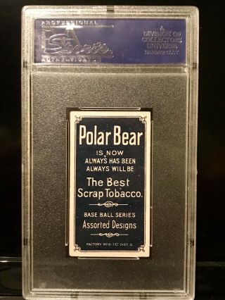1909 - 1911 T206 Dick Rudolph,  PSA VG - EX 4 Polar Bear Back. 2