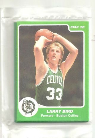 1985 - 86 Star Company Boston Celtics 8 - Card Team Set Larry Bird Danny Ainge,