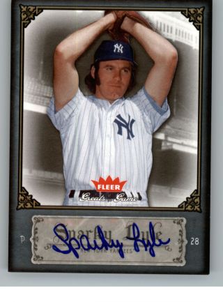 2006 Fleer Greats Of The Game Autograph Auto 84 Sparky Lyle