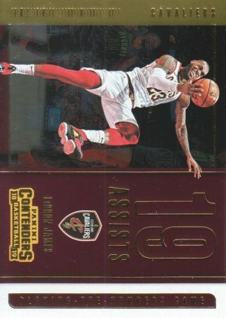 2018 - 19 Panini Contenders Playing The Numbers Game 11 Lebron James Cavaliers