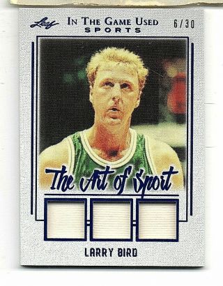 2019 Leaf In The Game Larry Bird Triple Game - Jersey /30