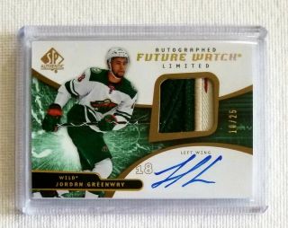 2018 - 19 Ud Sp Authentic Jordan Greenway Future Watch Auto Patch Limited /25 R - Jg