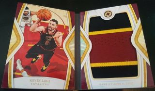 2018 - 19 Panini Opulence Kevin Love Nba Finals Patch Booklet 2/9 Game - Game 3
