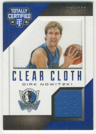 2014 - 15 Totally Certified Clear Cloth Jerseys Blue 10 Dirk Nowitzki /199