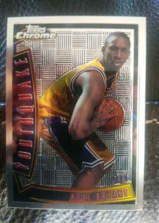 Kobe Bryant 1996 - 97 Topps Chrome Youthquake Insert Rookie Rc Card YQ15 Centered 2