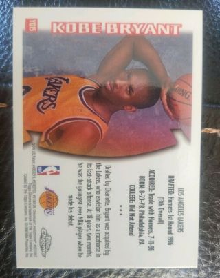 Kobe Bryant 1996 - 97 Topps Chrome Youthquake Insert Rookie Rc Card YQ15 Centered 3