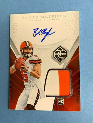 Baker Mayfield 2018 Panini Limited Jersey Patch Auto 101 Rookie Rc D/75 Hot