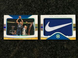 At 2018 - 19 Panini Opulence Booklet Rc Nike Logo Patch Blue Kevin Knox 2/5