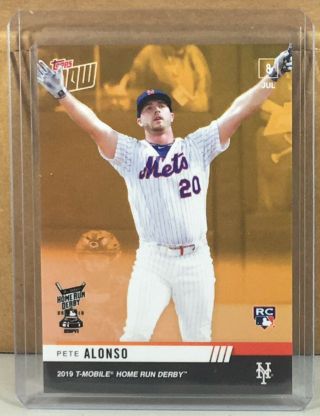 2019 Topps Now Hrd - 2b Pete Alonso Mets Rookie Home Run Derby Gold Bonus