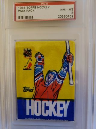 1985 Topps Hockey Wax Pack Psa 8