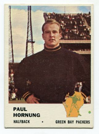 1961 Fleer Football Card 90 Paul Hornung Green Bay Packers Great Looking Card