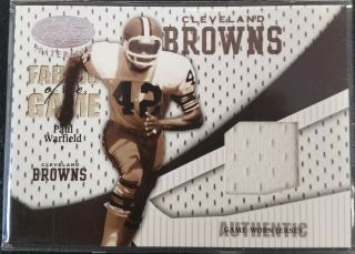 2004 Certified Fabric Of The Game Paul Warfield Game Worn Jersey /100 Browns