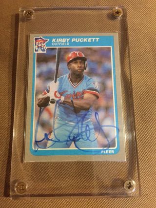 1985 Fleer Kirby Puckett Rc 286 Auto Signed Autograph Rookie Card Hof Decesed