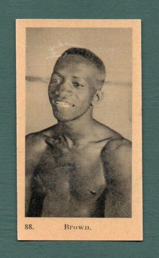Panama Al Brown 1920 - 1930 French Issue Chocolat Mirault 88 Boxing Card