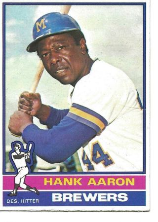 1976 Topps 550 - Hank Aaron,  Brewers