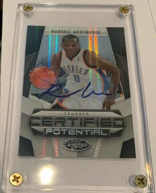 Russell Westbrook Autograph 2010 Panini Ceritifed Potential 22/25