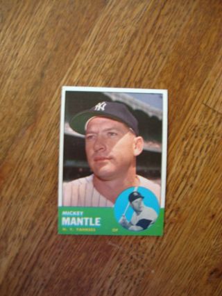 1963 Topps Baseball 200 Mickey Mantle - York Yankees