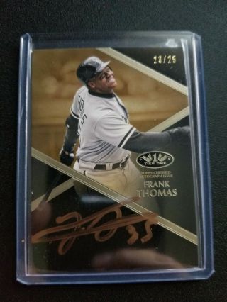2019 Topps Tier One Frank Thomas Tier One Autograph 23/25 White Sox