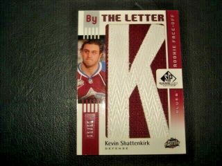 11/12 Sp Game Kevin Shattenkirk By The Letter Patch Nameplate 11/11