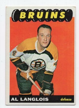 1x Al Langlois 1965 66 Topps 33 Ex - Exmt Boston Bruins