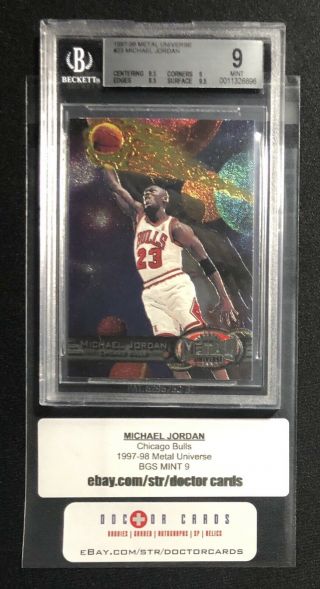 Michael Jordan Metal Universe 1997 - 98 23 Bgs 9 (two 9.  5 Subs)