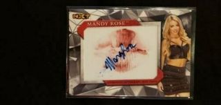2017 Topps Wwe Auto Autograph Kiss Card Mandy Rose 14/25 M/nm