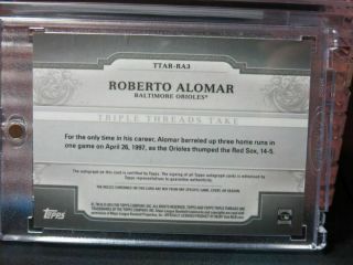 2014 Triple Threads Roberto Alomar Game Jersey Auto Autograph 06/18 BB 2