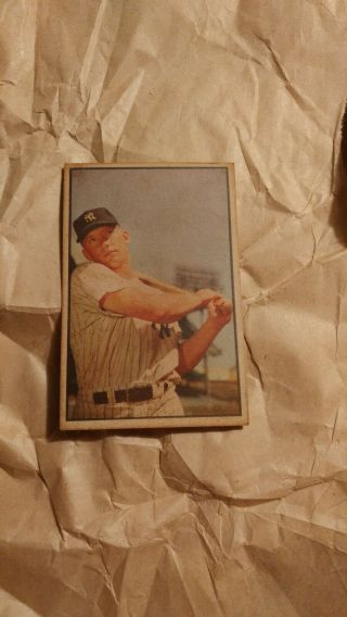 1953 Hof Mickey Mantle Ny Yankees Bowman Baseball Card 59 Please Read