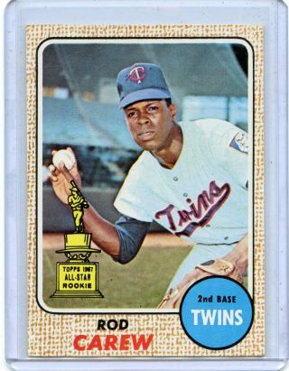 1968 Topps Baseball 80 Rod Carew,  Minnesota Twins,  Hof,  030619