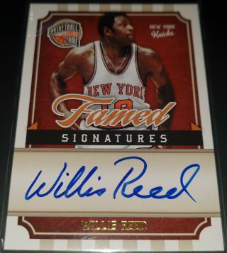 Willis Reed 2009 - 10 Panini Hall Of Fame Famed Signatures Auto Card (