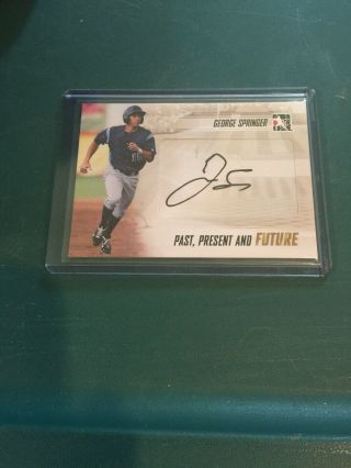 George Springer 2013 In The Game Past Present And Future Autographs Ppf - Gs1