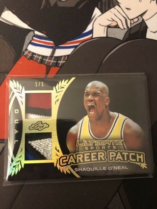 Shaquille O’neal 2019 Leaf Ultimate Dual Game 3 - Clr Patch 1/1 Heat Magic