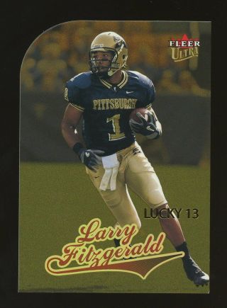 2004 Fleer Ultra Gold Medallion Lucky 13 Die - Cut 206 Larry Fitzgerald Rc Rookie