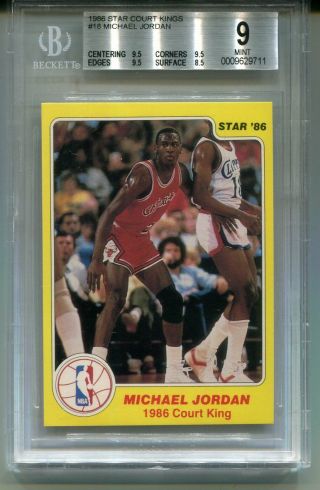 1986 - 87 Star Court Kings Rc 18 Michael Jordan Cl Bgs 9