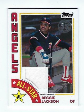 2019 Topps Series 2 Reggie Jackson 1984 Topps All Star Relic Jersey Card Angels