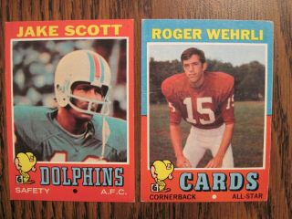 1971 Topps Football Cards Complete Your Set Singles Ex To Nr Mt