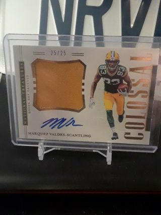 Marquez Valdes - Scantling 2018 National Treasures Colossal Rc Auto/patch 25/25
