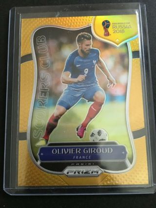 2018 Prizm World Cup Olivier Giroud Scorers Club Gold Refractor 01/10 France