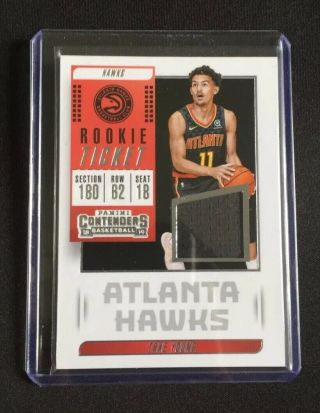 Trae Young 2018 - 19 Rookie Ticket Jersey 2 - Color Patch Panini Contenders Rt - Tyg