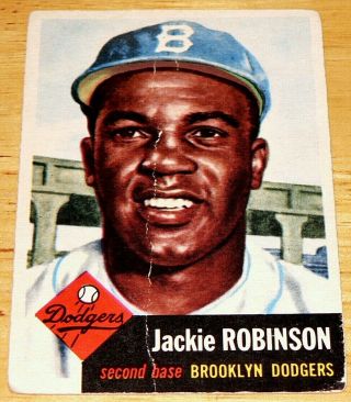 1953 Topps Baseball Set,  1 Jackie Robinson,  Brooklyn Dodgers