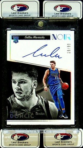 2018 - 19 Noir Basketball Luka Doncic Rookie Auto 29/99 Rc [ss]