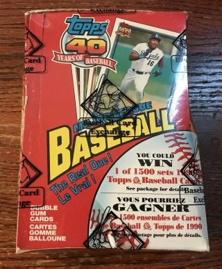 1991 O - Pee - Chee Opc Baseball Wax Box Bbce Authenticated Chipper Jones Rc