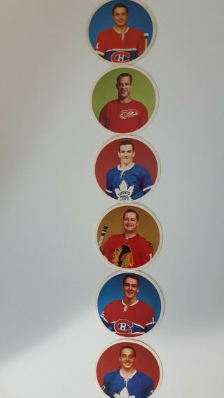 1962 - 63 El Producto Hockey Cards Complete Set Of 6 Discs