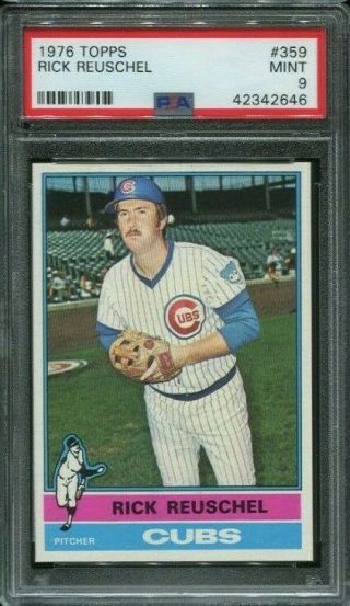1976 Topps 359 Rick Reuschel Chicago Cubs Card Psa 9
