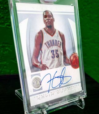 2013 - 14 Panini Totally Certified Kevin Durant " Totally Silver Signatures " Auto