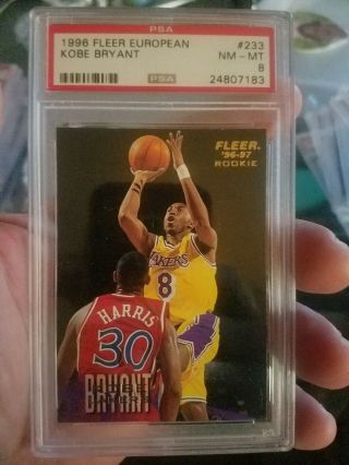 1996 - 97 Fleer European Kobe Bryant Rookie Card