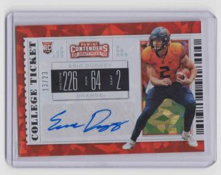 2019 Contenders Draft Picks Cracked Ice 272 Rookie Auto Eric Dungey /23