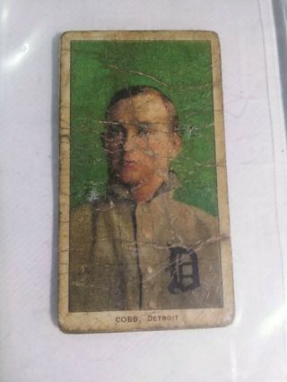 1909 T206 Ty Cobb Green Portrait Piedmont Back 4