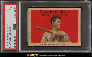 1915 Cracker Jack Charles Tesreau 44 Psa 3 Vg (pwcc)