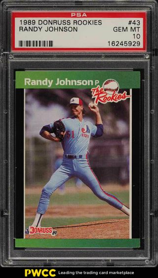 1989 Donruss Rookies Randy Johnson Rookie Rc 43 Psa 10 Gem (pwcc)